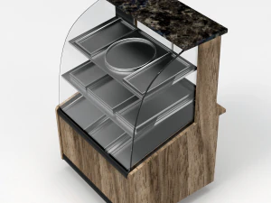 hot food bakery showcase 3D Model