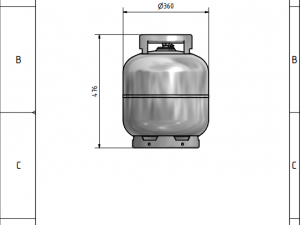 lpg cooking gas bottle cylinder 3Dモデル