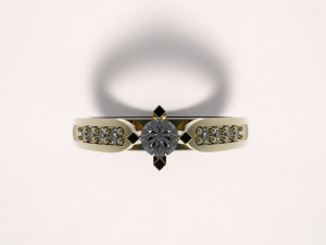 engagement ring 3D-printmodel