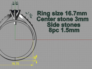 engagement ring 3D-printmodel
