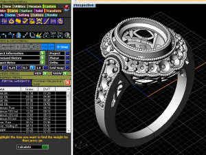 ring with oval stone 3Dプリントモデル