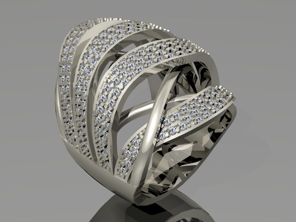 3d model ring. Кольцо 35 тысяч. Jewes.