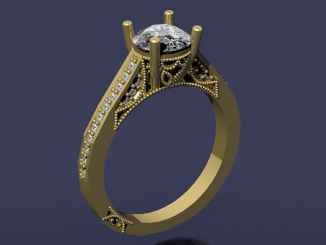 ring tacori 3D Принт Модель .c4d .max .obj .3ds .fbx .stl .blend 