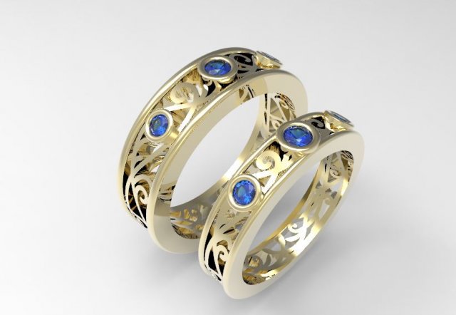 wedding bands Modèles 3D en vedette .c4d .max .obj .3ds .fbx .stl .blend
