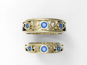 wedding bands 3D Print Model