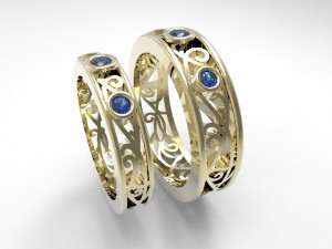 wedding bands Modèles 3D en vedette