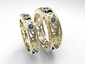 wedding bands 3D Print Model