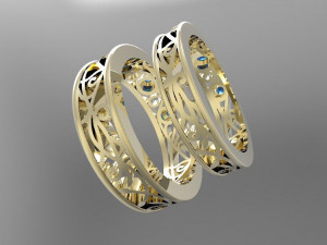 wedding bands Modèles 3D en vedette