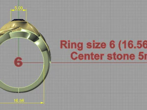 engagement ring and band 3D Print Model