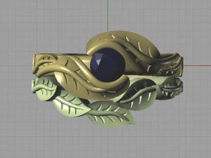 engagement ring and band 3D Print Model