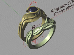 engagement ring and band 3D Print Model