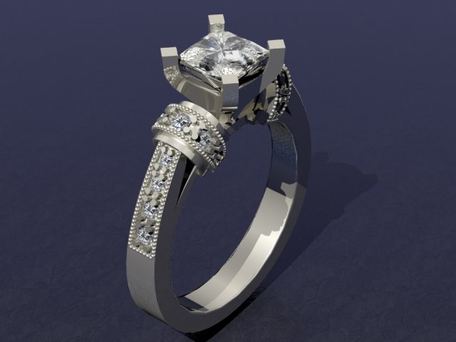 ring 3D Принт Модель .c4d .max .obj .3ds .fbx .stl .blend 