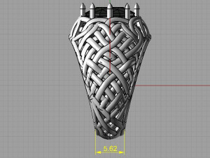 ring with oval stone 3D 프린트 모델