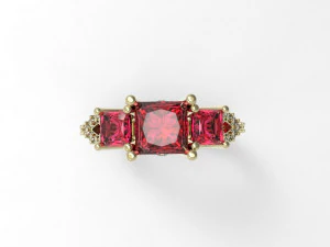 3 stone ring 3D Print Model