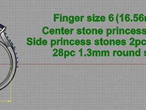 3 stone ring 3D Print Model