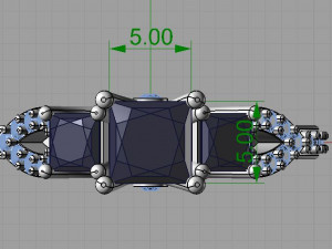 3 stone ring Modèles 3D en vedette