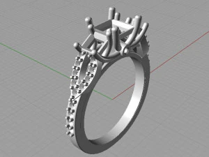 3 stone ring 3D Print Model