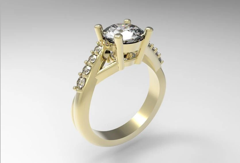 engagement ring 3D Print Model .c4d .max .obj .3ds .fbx .stl .blend 