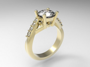 engagement ring 3D 프린트 모델