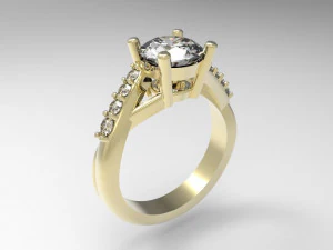 engagement ring 3D Print Model