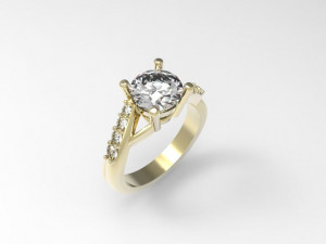 engagement ring 3Dプリントモデル