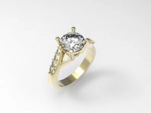 engagement ring 3D Print Model