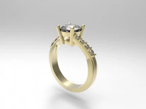 engagement ring 3D Print Model