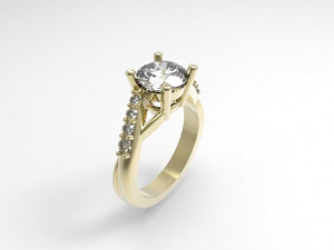 engagement ring 3Dプリントモデル