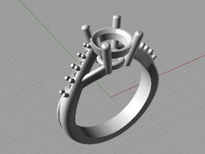 engagement ring 3Dプリントモデル