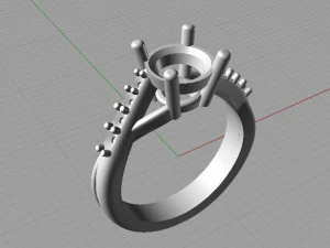 engagement ring 3D Print Model