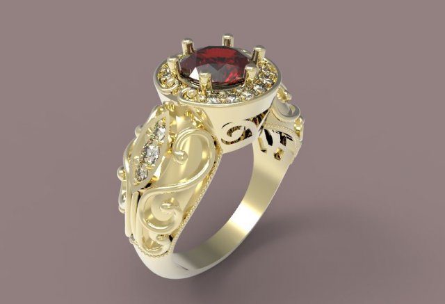 ring 3D-printmodel .c4d .max .obj .3ds .fbx .stl .blend 