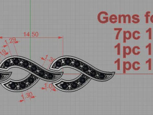 ブレスレットリンク 3Dプリントモデル