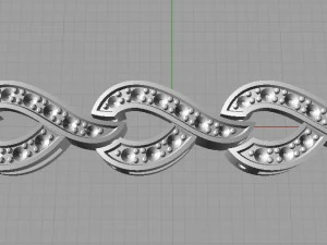 ブレスレットリンク 3Dプリントモデル