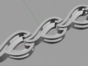 ブレスレットリンク 3Dプリントモデル