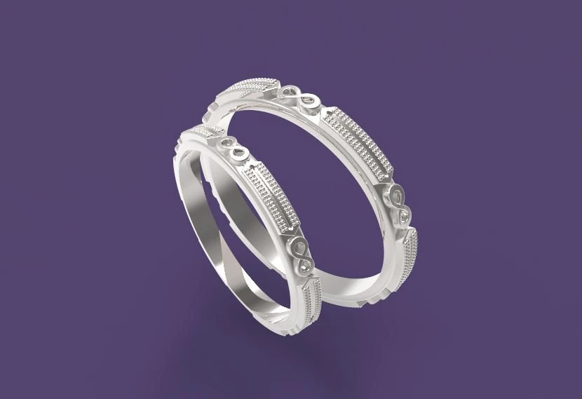 wedding bands 3D Print Model .c4d .max .obj .3ds .fbx .stl .blend 