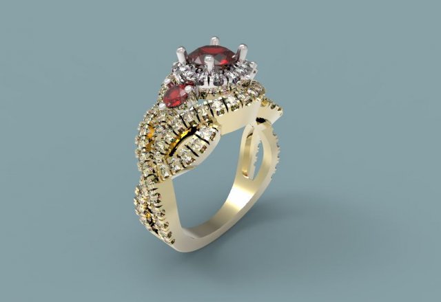 ring 3D 프린트 모델 .c4d .max .obj .3ds .fbx .stl .blend 