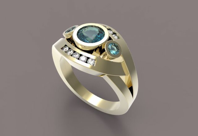 ring Model Cetak 3D .c4d .max .obj .3ds .fbx .stl .blend 