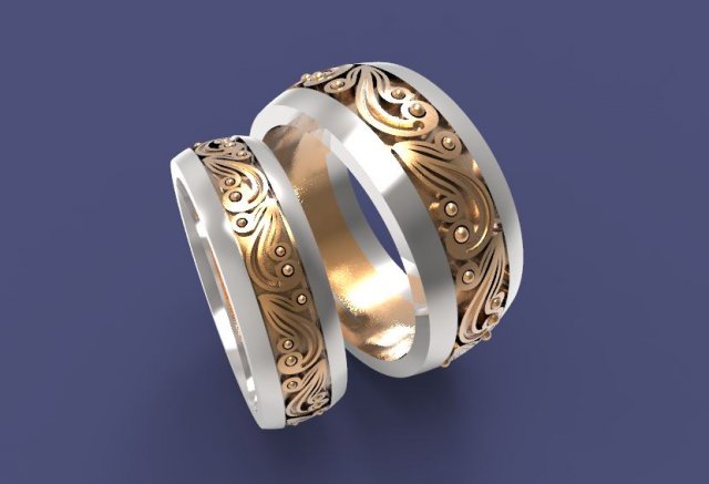 wedding bands Modelo de Impressão 3D .c4d .max .obj .3ds .fbx .stl .blend 