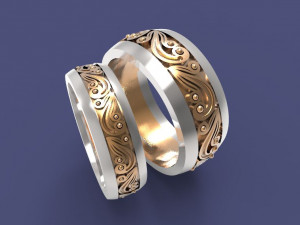 wedding bands Modèles 3D en vedette
