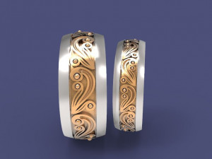 wedding bands Modelo de Impressão 3D