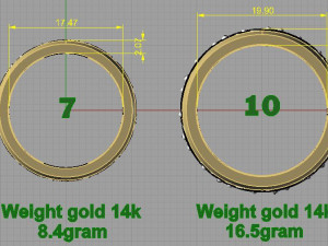 wedding bands Modelo de Impressão 3D