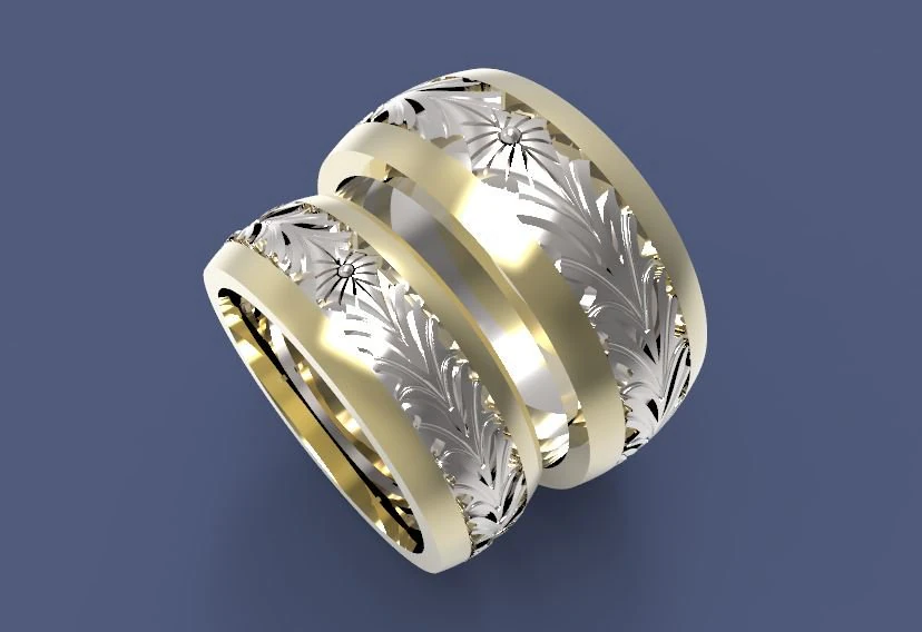 wedding bands 3D Print Model .c4d .max .obj .3ds .fbx .stl .blend 