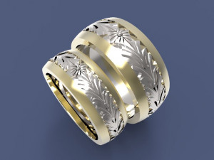 wedding bands Model do druku 3D