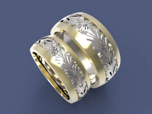 wedding bands 3D Print Model