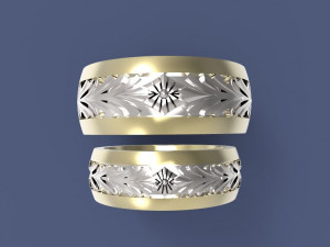 wedding bands 3D-printmodel