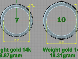 wedding bands 3D-printmodel