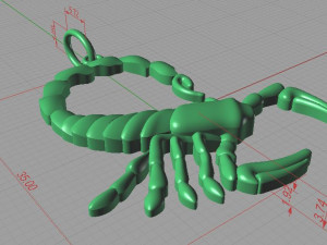 scorpio pendant Model do druku 3D