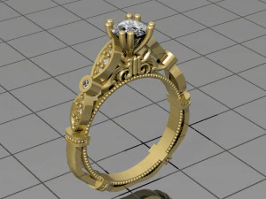 engagement ring 3D Print Model