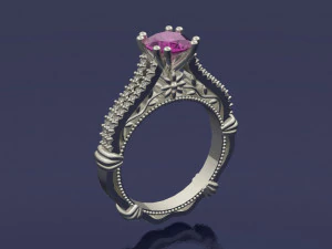 engagement ring 3D Print Model