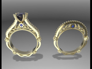 ring and band 3D प्रिंट मॉडल